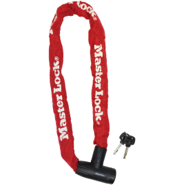 MASTER LOCK 8MM X 900MM CHAIN LOCK    INTEGRATED DISC CYLINDER KEY LOCK    RED:  900MM